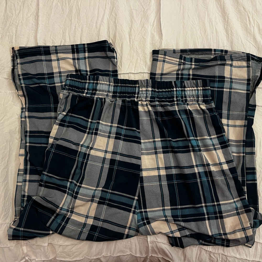 Blue plaid pajama pants extremely soft